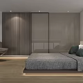 Elegant Modern Apartment Interior With Round Mirror Marble Wall Wooden Panel Sofa And Coffee Table