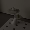 Modern Two Tiered Coffee Table With Coffee Cup Books Limes On Wooden Floor Rug