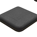 Square Cushions With Wooden Trim Textured Brown And Gray Fabric Design