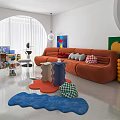 modern living room 3d model