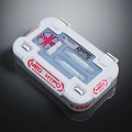 White Medical Kit With Red Cross Symbol And Transparent Compartment Holding Syringe
