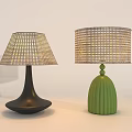Table lamp Bamboo lamp 3d model