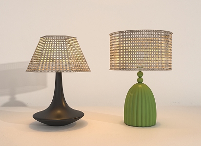 Table lamp Bamboo lamp 3d model