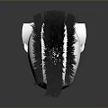 Game And Movie Character White Head Model With Spiked Black Mohawk Hairstyle