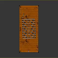 Orange Shipping Container With Metal Doors Corrugated Sides And Rustic Finish