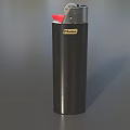 Practical Black Hardware Tools Lighter with Red Button Flame Logo and Durable Metal Body 3d model