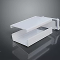White Wall Mounted Storage Shelf With Double Layer Design For Home Use