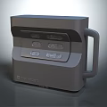 Portable Gray Medical Computer With Handle Buttons And Front Control Panel