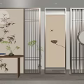 New Chinese Partition Screen 3d model