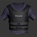 Police Tactical Protective Vest With Purple Short Sleeve Shirt For Law Enforcement Wear