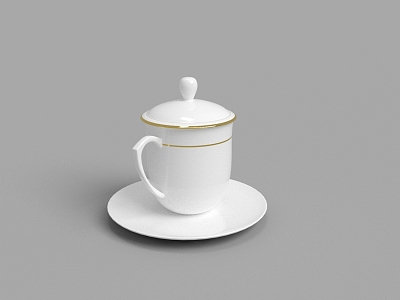 Light Luxury Tea Cup Meeting Cup 3d model