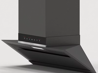 Modern Black Kitchen Range Hood With Control Panel And Efficient Ventilation 3d model