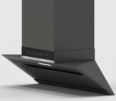 Modern Black Kitchen Range Hood With Control Panel And Efficient Ventilation 3d model