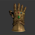 Golden Cosplay Glove Costume With Colorful Gemstone Decorations And Detailed Design
