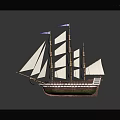 modern sailing ship ancient ship ancient warship large ancient ship ancient warship 3d model