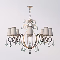 Modern Elegant Chandelier Collection With Metal Frames And Crystal Decorations 3d model