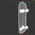 Black Skateboard Sports Equipment With White Red Graphic Design And Black Wheels