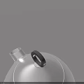 Modern White Electric Kettle With Black Handle For Home Kitchen Daily Use
