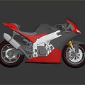Sporty Red And Silver Motorcycle With Sleek Design And Reflective Exterior