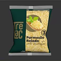 Tre Lac Grated Parmesan Cheese With 100 Percent Grain And Green Packaging Mint Leaf