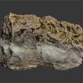 Natural Brown And White Stone With Rough Textured Surface And Unique Patterns 3d model