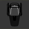 Modern Futuristic Wheelchair With Ergonomic Gray Seat And Large Black Wheels