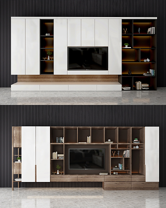 Modern TV Background Cabinet TV Cabinet TV Background Wall 3d model