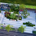 Beautiful Rooftop Garden Design With Lush Greenery Seating Benches And Water Feature