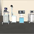 Professional Medical Devices With Patient Monitor Examination Lamp And Mobile Workstations