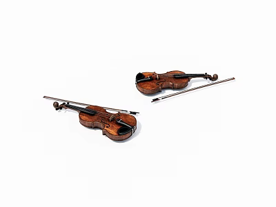 High Quality Violin Instruments And Art Supplies For Music And Painting 3d model