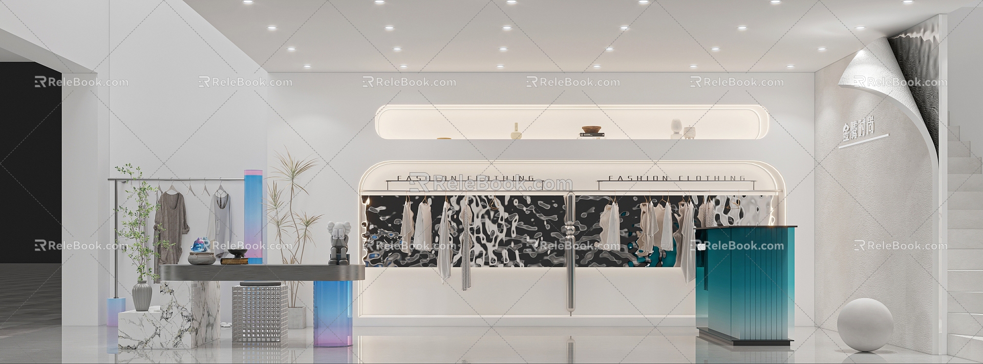 Modern Clothing Store 3d model