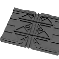 Durable Plastic Pallet With Interlocking Sections And Geometric Support Structures For Storage And Transport