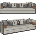 New Chinese-style Multi-person Sofa 3d model