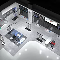 Spyder Clothing Store Interior With Mannequins Displayed Apparel And Digital Screen