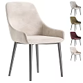 Modern Velvet Upholstered Dining Chairs With Sleek Metal Legs In Multiple Colors