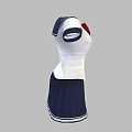 Sailor Uniform With White Top Short Sleeves Navy Blue Skirt And Red Bow