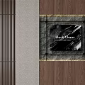 Stylish Sofa Background Wall Designs With Wooden Stone And Geometric Patterns 3d model