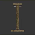 Wooden Weapon Rack With Hanging Hooks For Sword Storage And