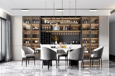 Light Luxury Restaurant 3d model