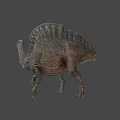 Realistic Spinosaurus Game Movie Character With Sail Back And Open Mouth