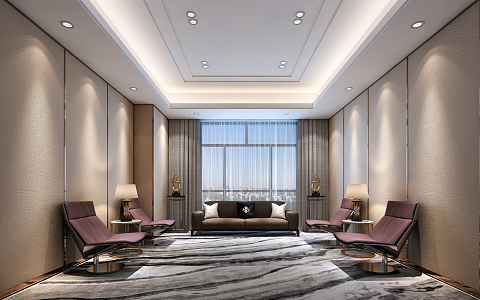 Modern Reception Room 3d model