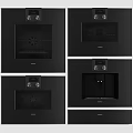 Modern Black Built In Kitchen Appliances With Control Panels And Sleek Design