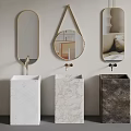 Sink basin sink smart mirror scene number 3d model