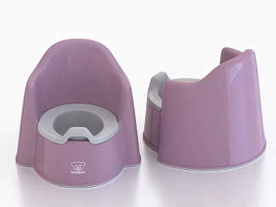 Purple Toddler Potty Two Piece Design With Comfortable Seat Base 3d model