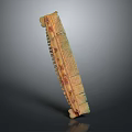 Plant Carved Decorative Comb With Intricate Floral Patterns On Black Background
