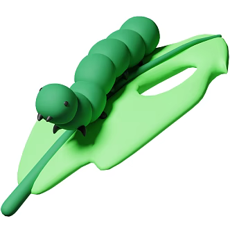 Modern Bugs Green Bugs Cartoon Bugs 3d model