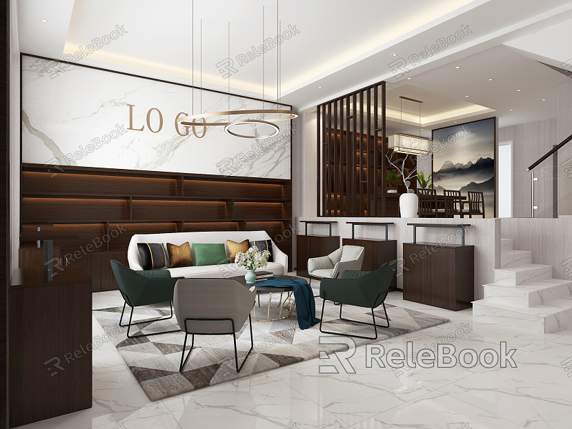 Modern Club Reception Room model