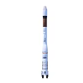 Tall White Space Rocket With Payload Fairing And Engine Components 3d model