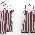 Stylish Striped Sleeveless Romper With Crossed Shoulder Straps And Casual Design