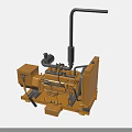 Yellow Industrial Equipment With Engine Pipes And Compact Structure For Industrial Use